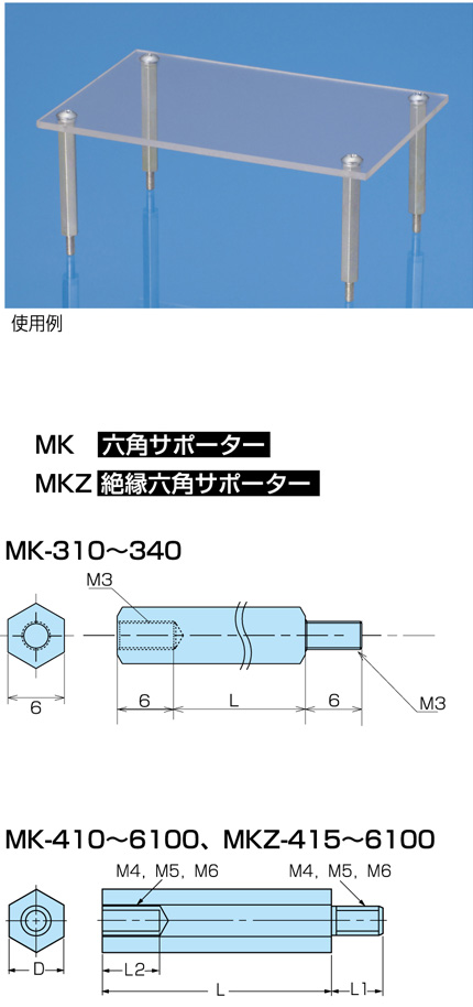 六角ｻﾎﾟｰﾀｰ MK－410 三価クロメート(3C) カメダデンキ EC