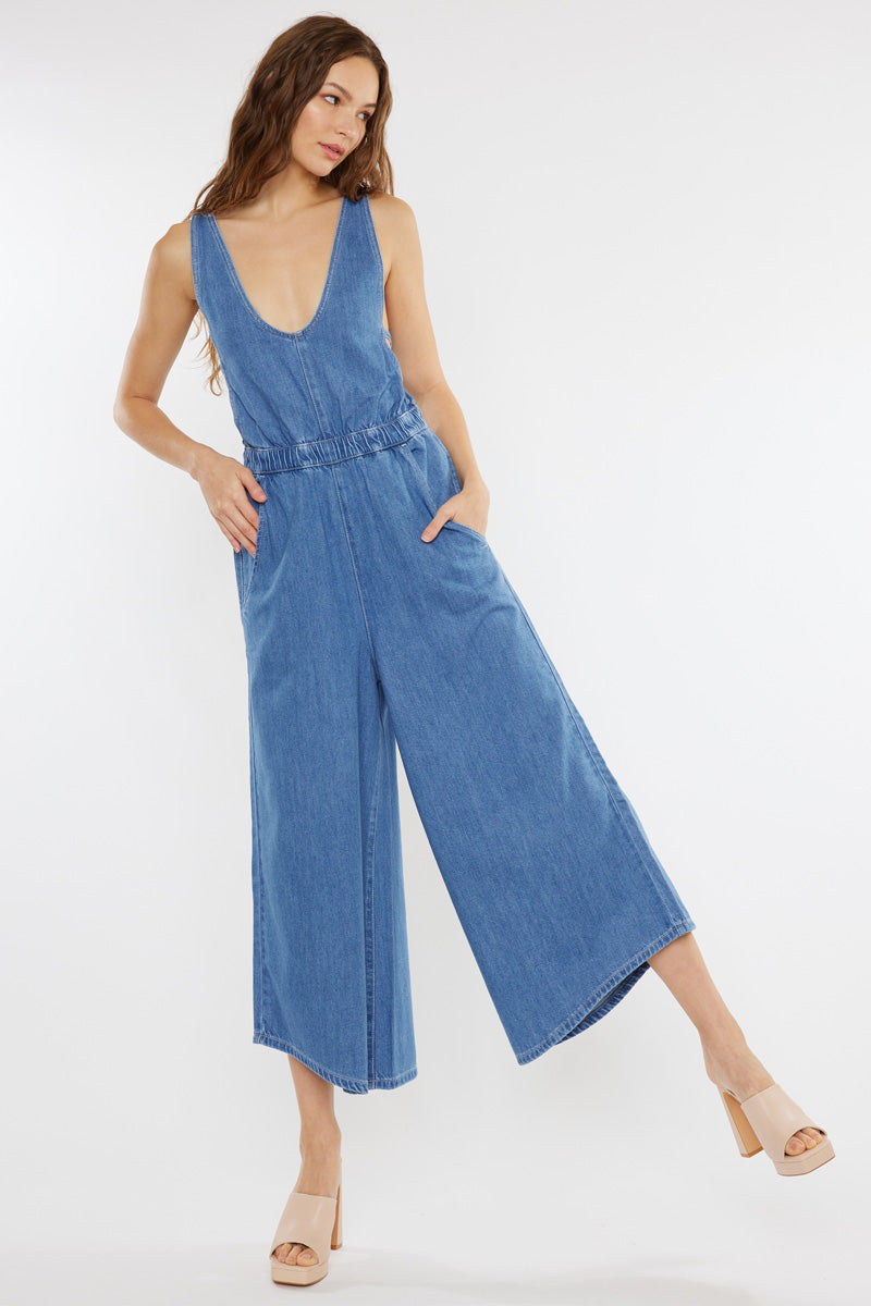Sandria Cropped Wide Leg Overalls – Kancan USA