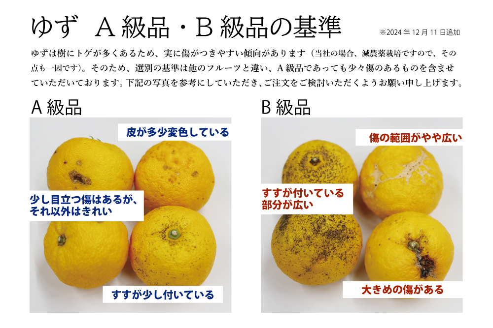 柚子（ゆず、ユズ） 柚子を直送 観音山フルーツガーデン