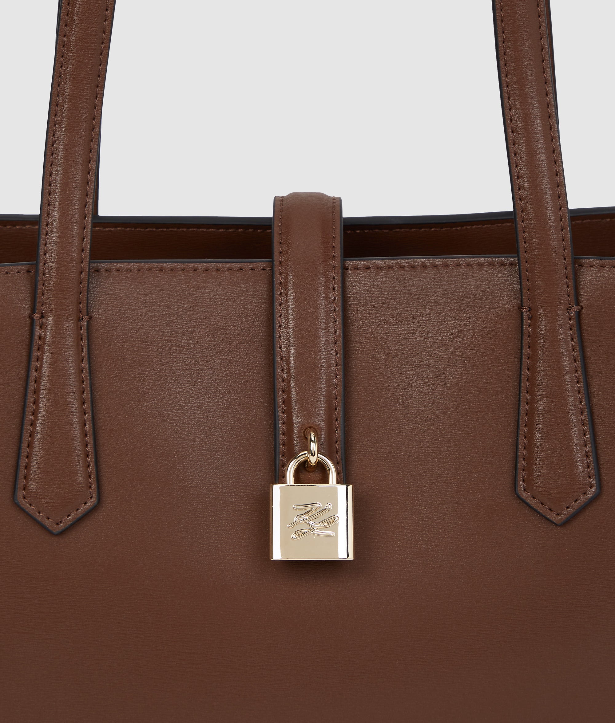 K/Autograph padlock tote bag | Dark Friar Brown | Women | KARL