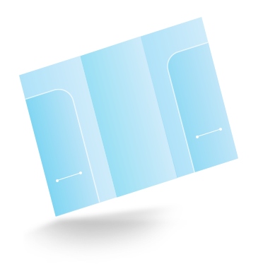 ダブルポケット（大）】オリジナルデザインで印刷できるA4クリア