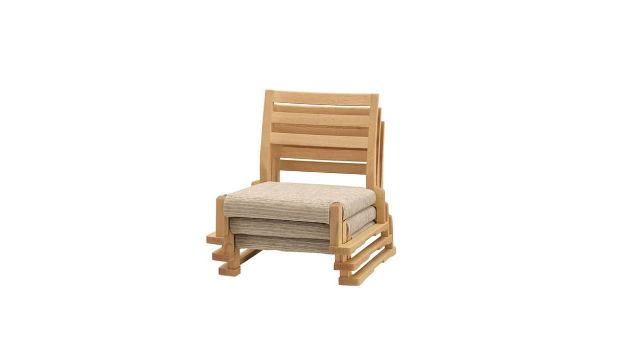 スタッキング座椅子 - 国産無垢家具は飛騨高山発の家具メーカー KASHIWA