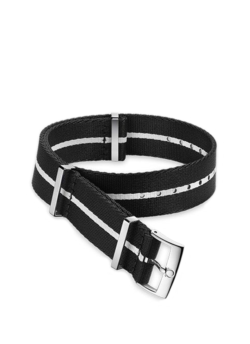 NATOストラップ(ポリアミド/五輪・黒 031CWZ010710)｜オメガ（OMEGA