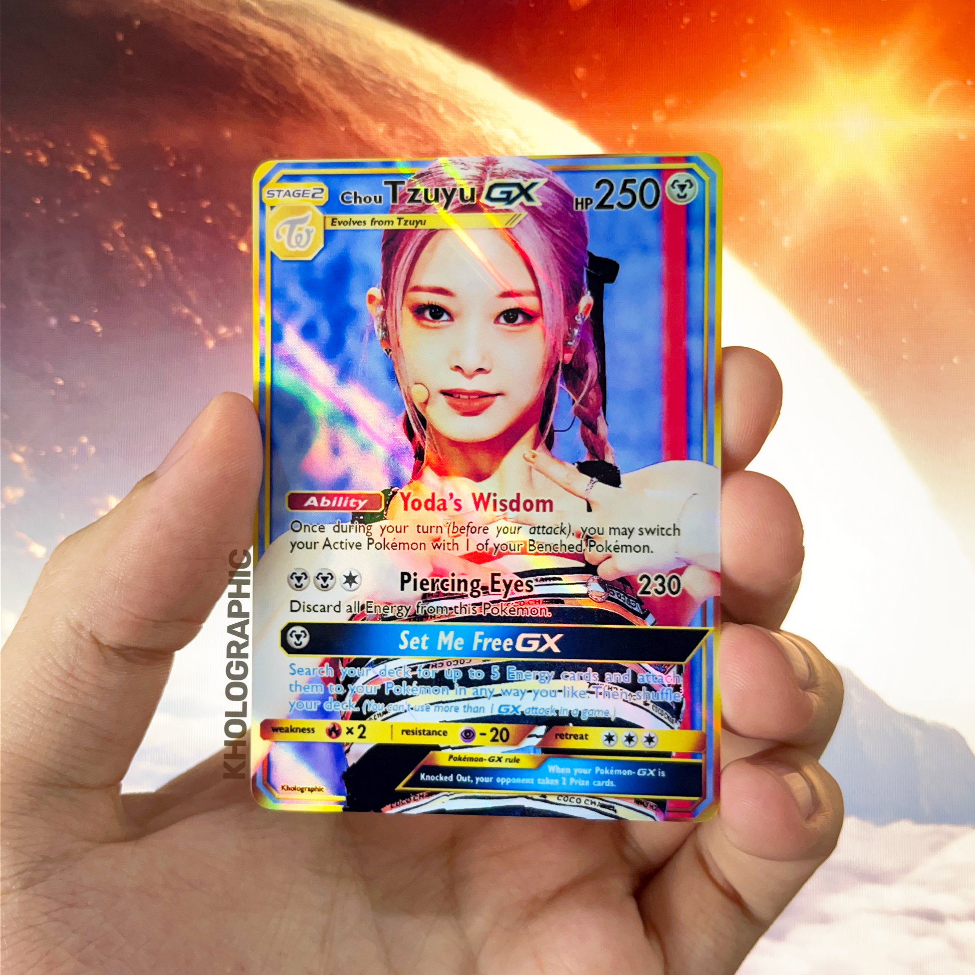 Twice Tzuyu GX Gold Holographic Cards – Kholographic