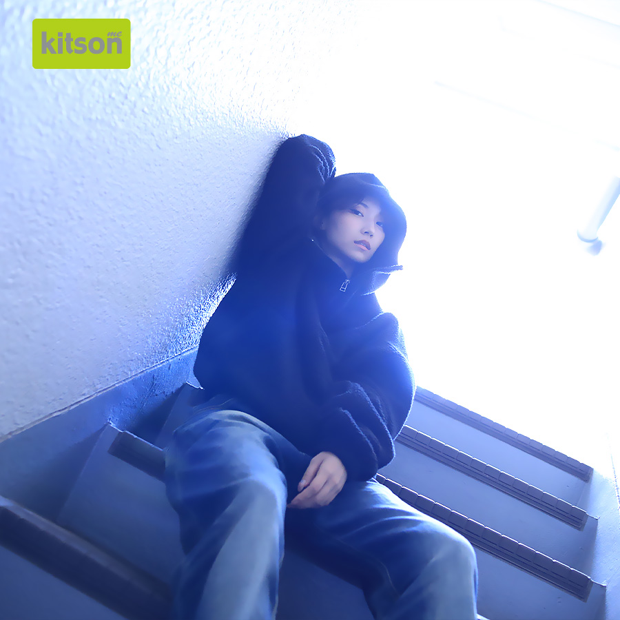 maho × Kitson me コラボボアハーフZIPパーカー