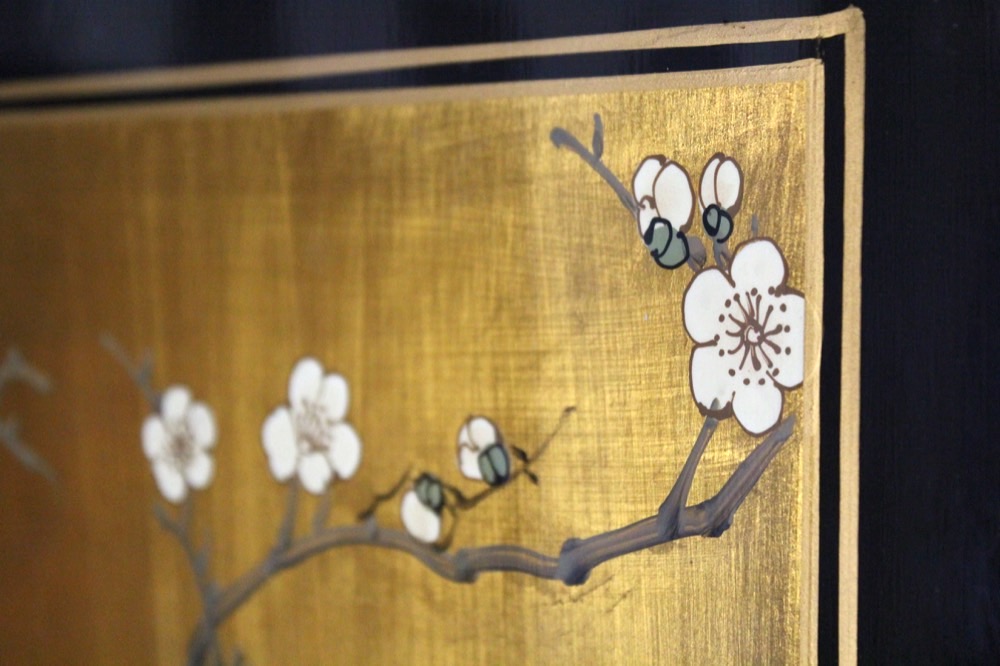日本 ヴィンテージ 花車 金屏風 | キヤアンティークス