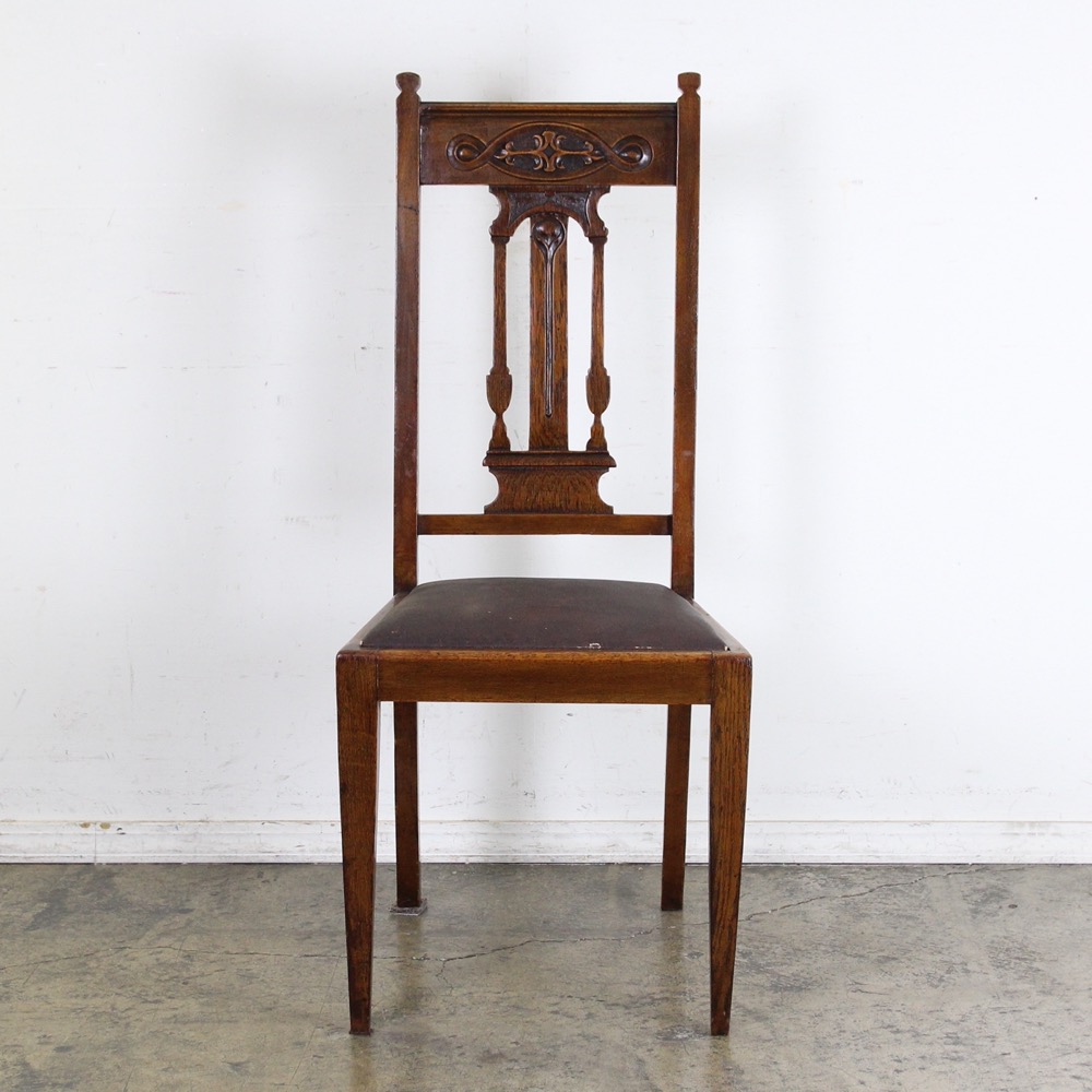 イギリス アンティーク 家具 キッチンチェア 2脚セット 英国 4742e