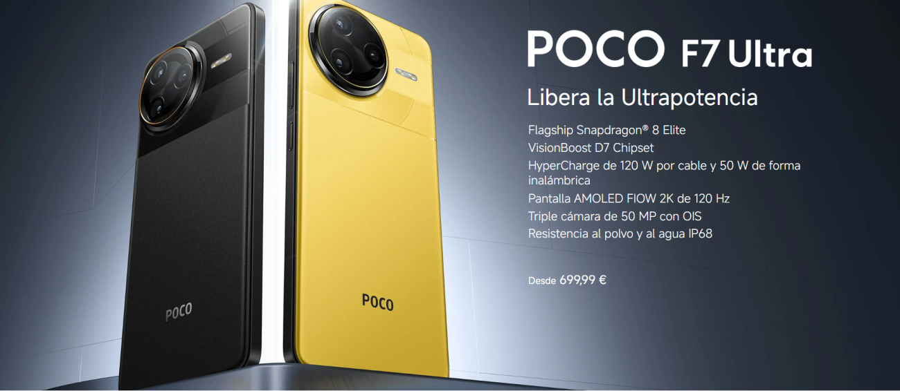 Buy XIAOMI POCO F7 Ultra 16GB/512GB ▷ Xiaomi Store kiboTEK Spain ®