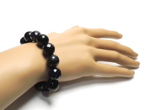 パワーストーンブレスレット レインボーオブシディアン(黒曜石)AAAA12