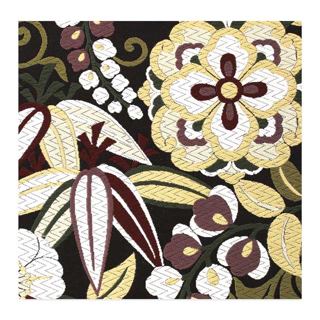 特選西陣織袋帯【岡文織物謹製】「唐織・藤花草華文文様」格の高い着物