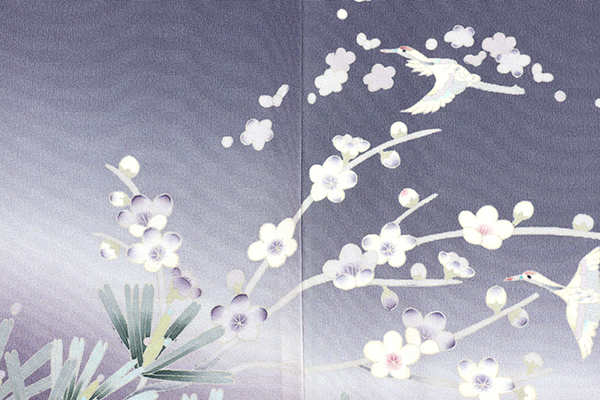 銀座【着物3368】田中勲作 本加賀友禅 訪問着 銘「梅が香」(反端 証紙