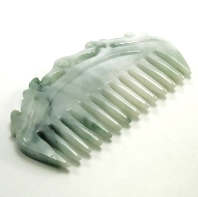 本翡翠 櫛 くし 本物保証 ミャンマー産