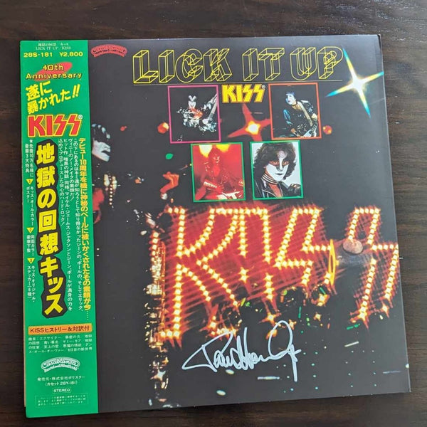 KISSONLINE KISS LICK IT UP LIMITED KOL EX JAPAN EDITION 1LP Signed