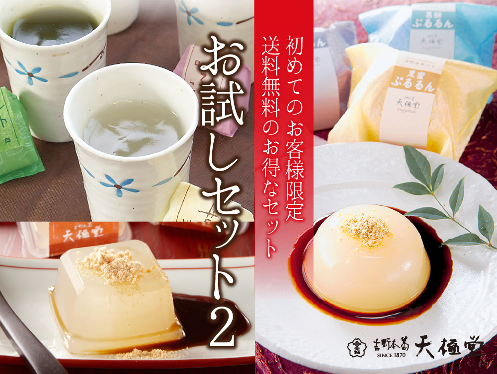 送料無料】初めての方限定 天極堂お試しセット2 | 吉野本葛 天極堂