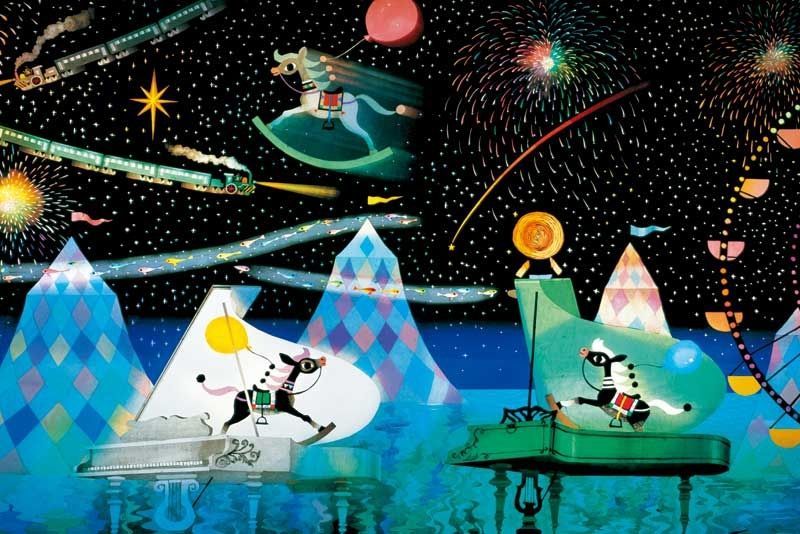 ◇希少品◇1000ピースジグソーパズル 星空の木馬の夢（藤城清治） 《廃