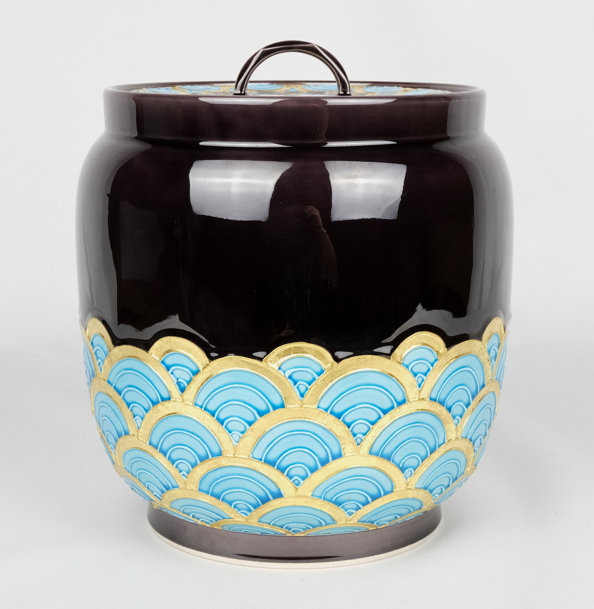 栗山園オンライン通販部 / 【出物】 紫交趾青海波皆具 翠嵐窯