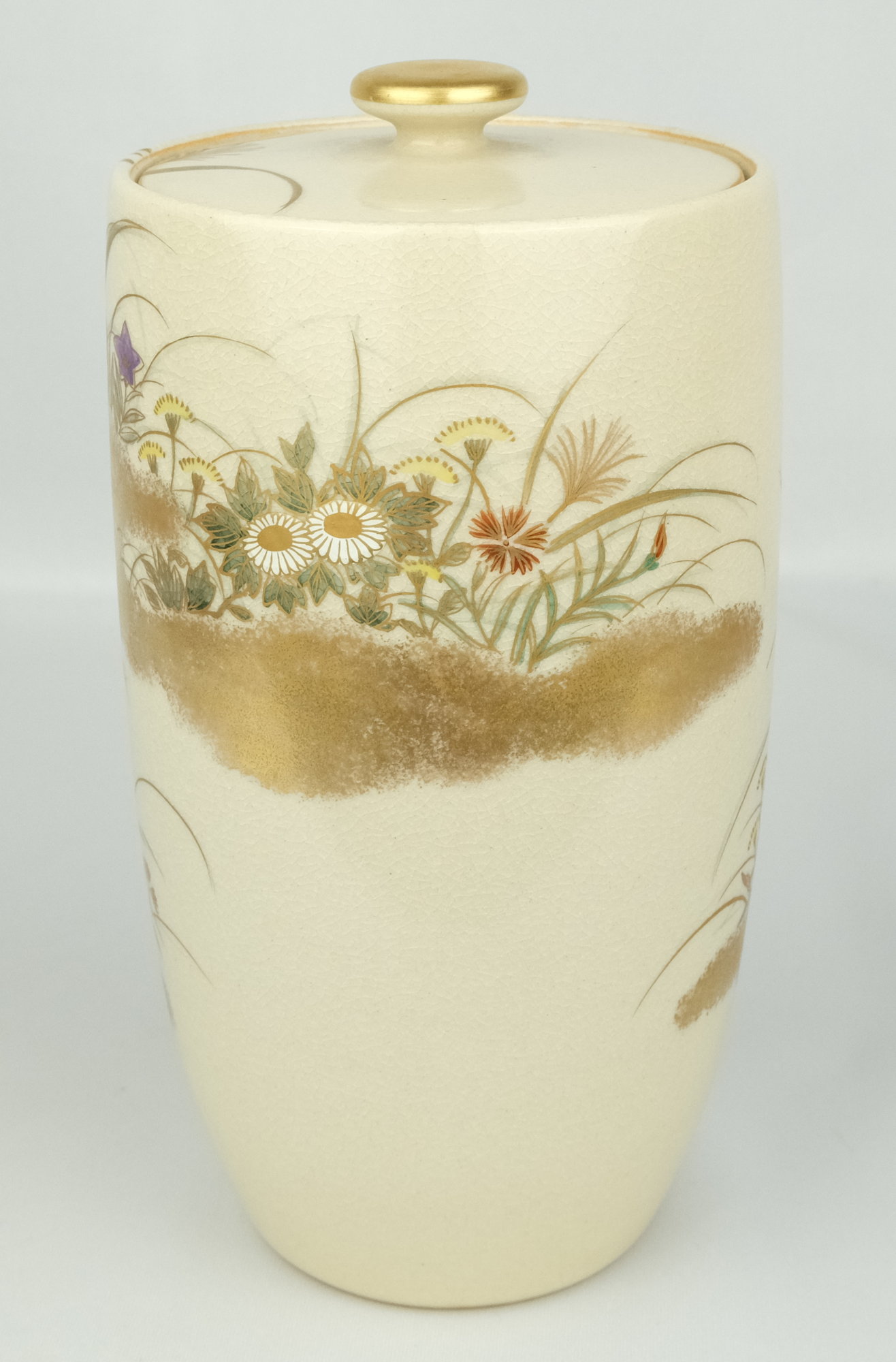 栗山園オンライン通販部 / 【出物】 色絵仁清秋草画細水指 清閑寺窯