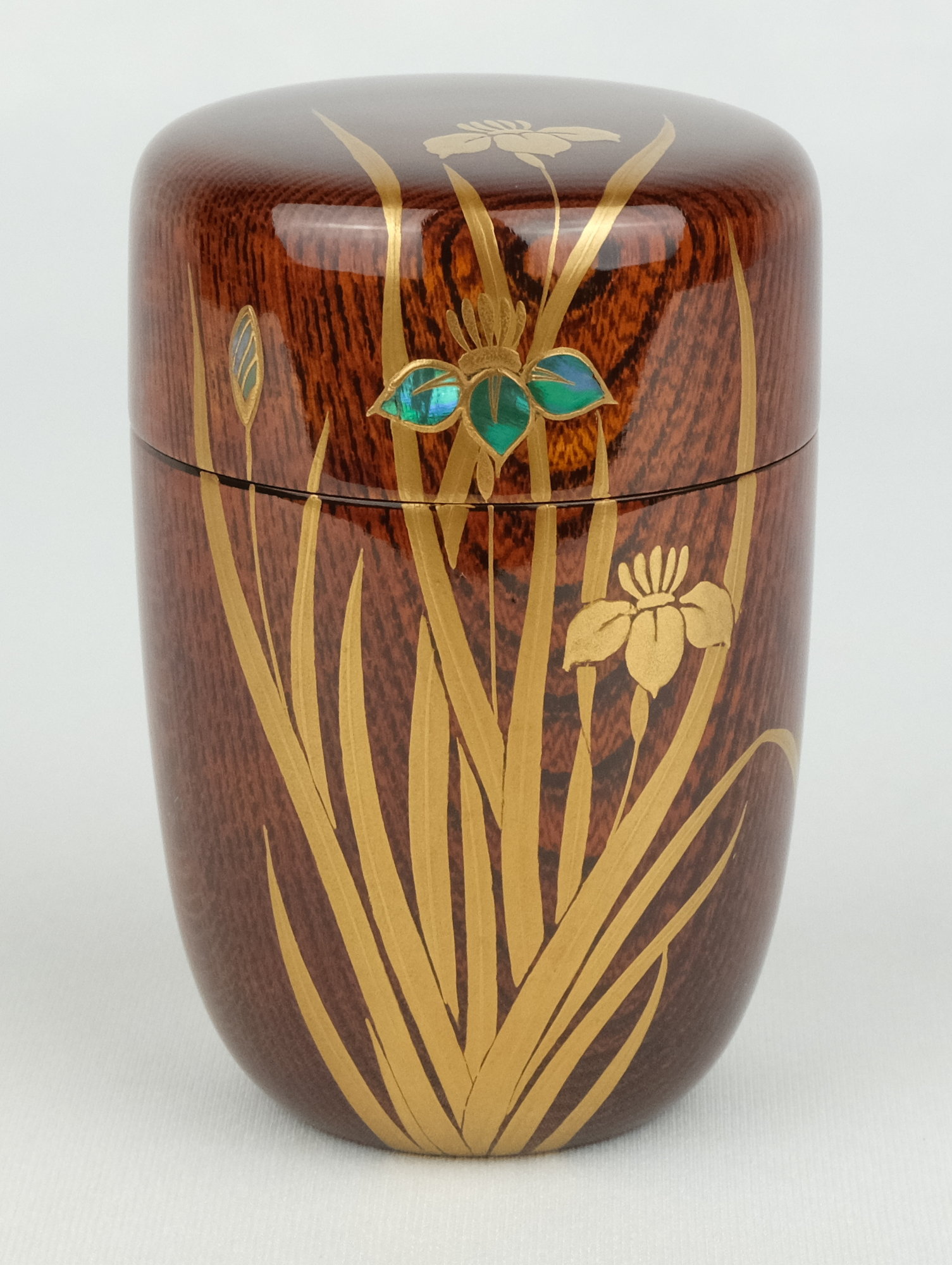 栗山園オンライン通販部 / 【出物】 菖蒲蒔絵欅溜長棗 田中宗凌