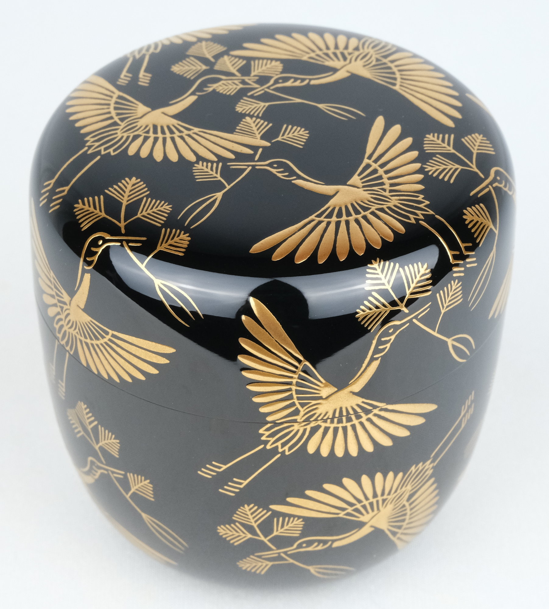 栗山園オンライン通販部 / 【出物】 松喰鶴蒔絵大棗 岡本康伸 堀内宗心