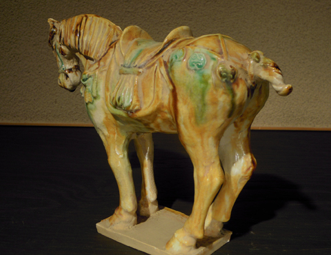 石黒宗麿 倣唐三彩飾馬 | しぶや黒田陶苑