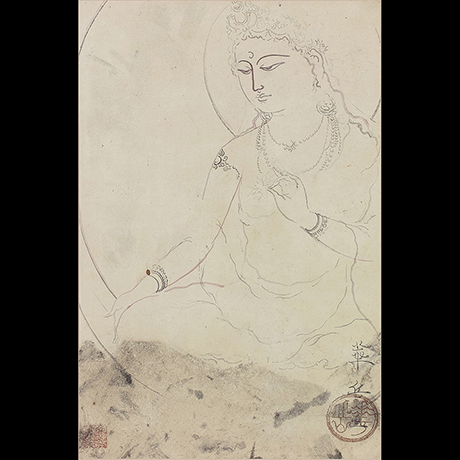 27. 村上華岳 巖窟觀世音圖 / MURAKAMI Kagaku Hanging scroll