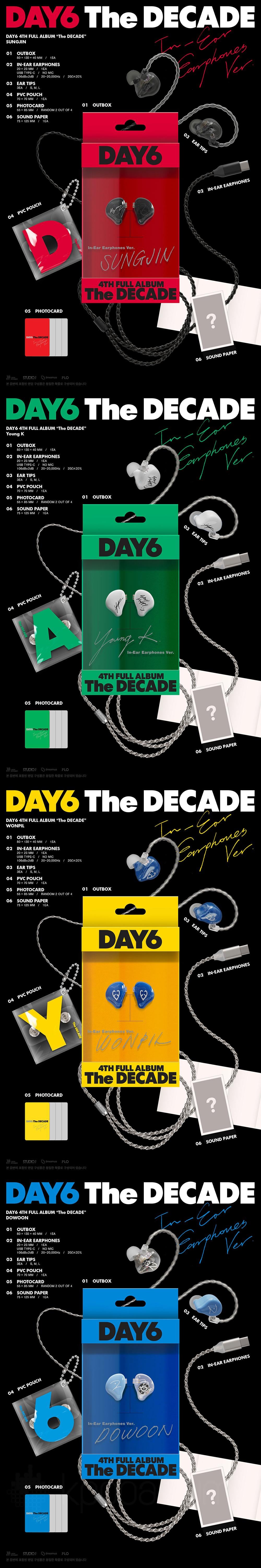 DAY6 - [THE DECADE] 4th Full Album IN-EAR EARPHONES DOWOON Version