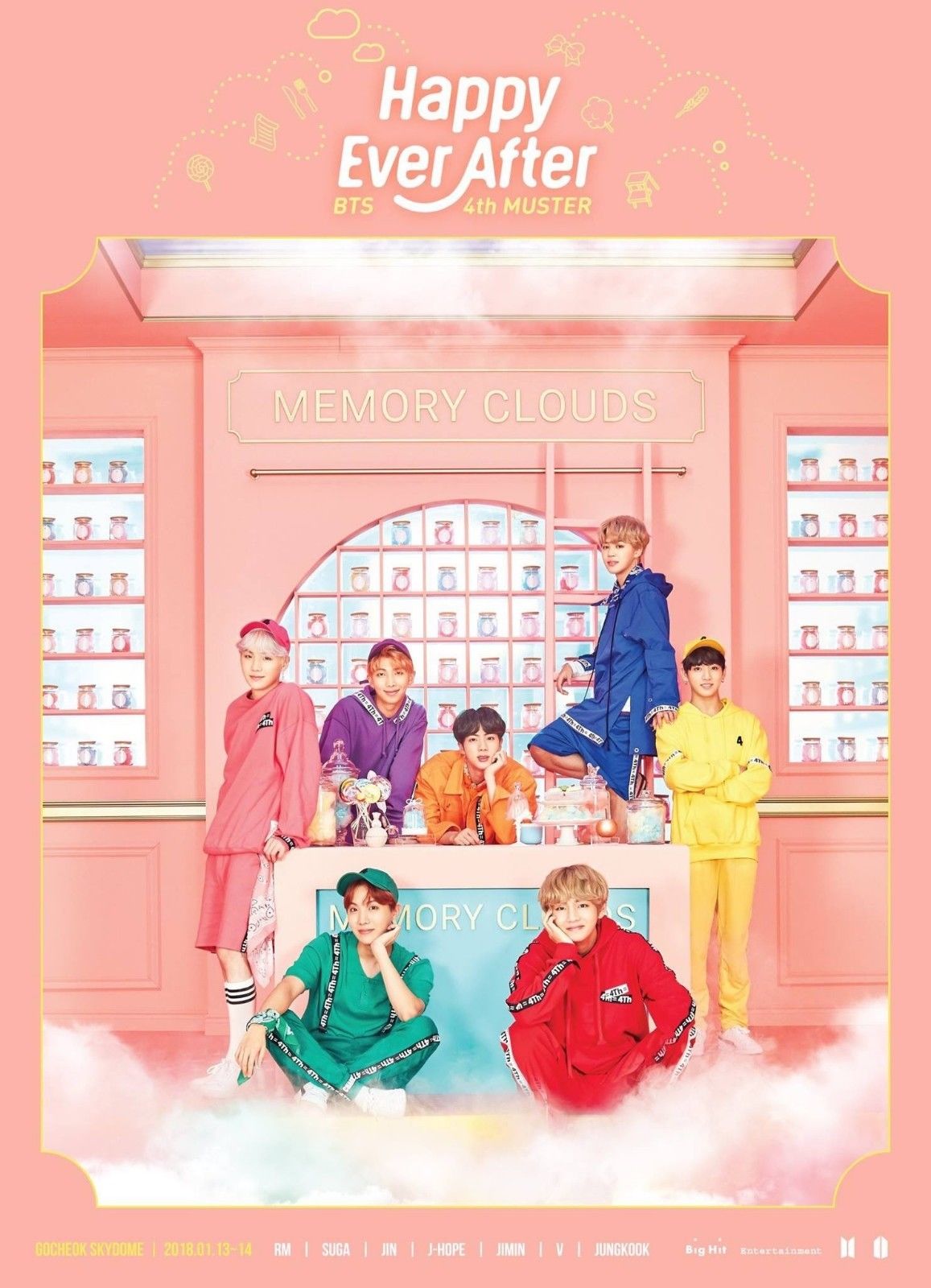 BTS - [Happy Ever After] 4th Muster DVD+PhotoBook+Post+PhotoCard+
