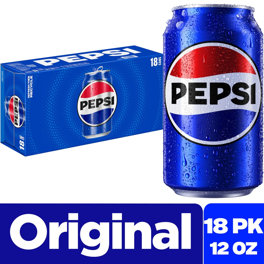 Pepsi Cola® Soda Cans, 18 pk/ 12 fl oz - Pick 'n Save