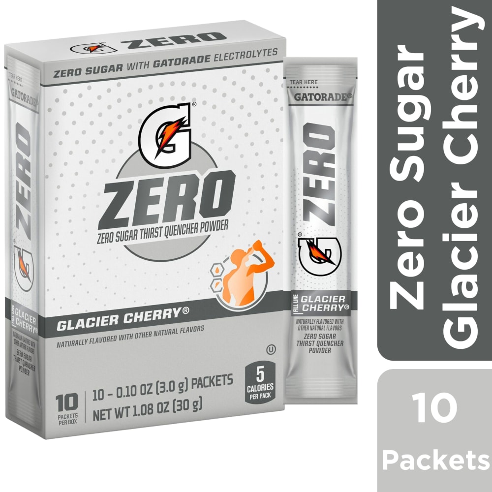 Gatorade® Zero Sugar Glacier Cherry Drink Mix Packets, 10 packets