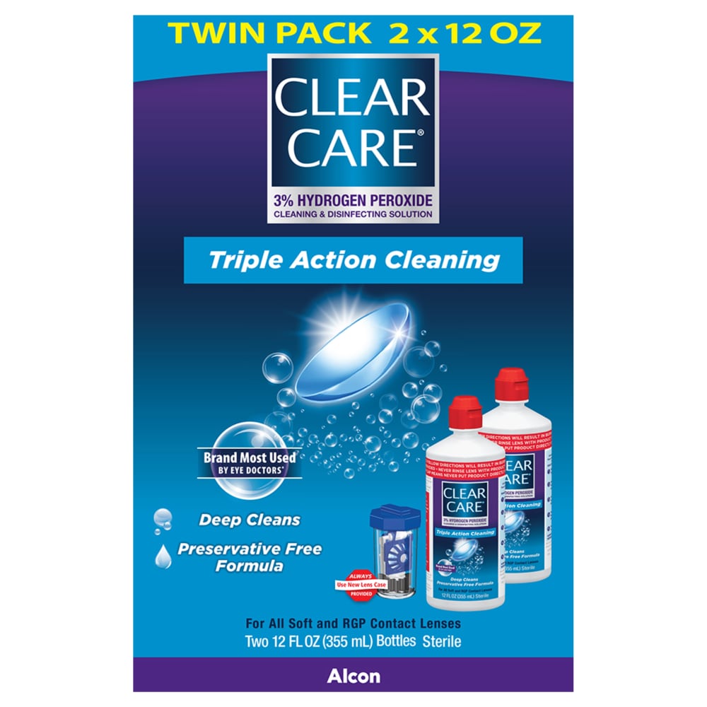 Clear Care® Triple Action Cleaning Twin Pack, 2 ct / 12 fl oz