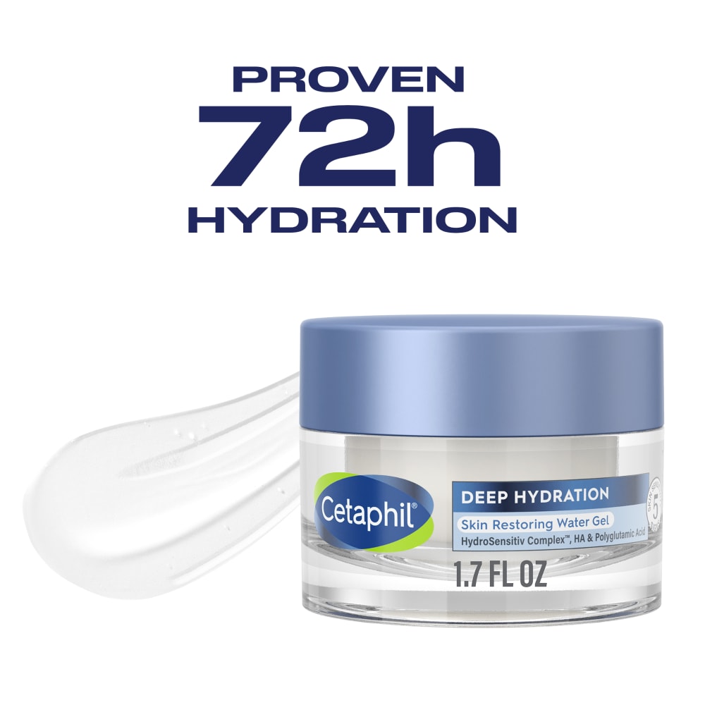 Cetaphil Deep Hydration Skin Restoring Water Gel, 72 Hour