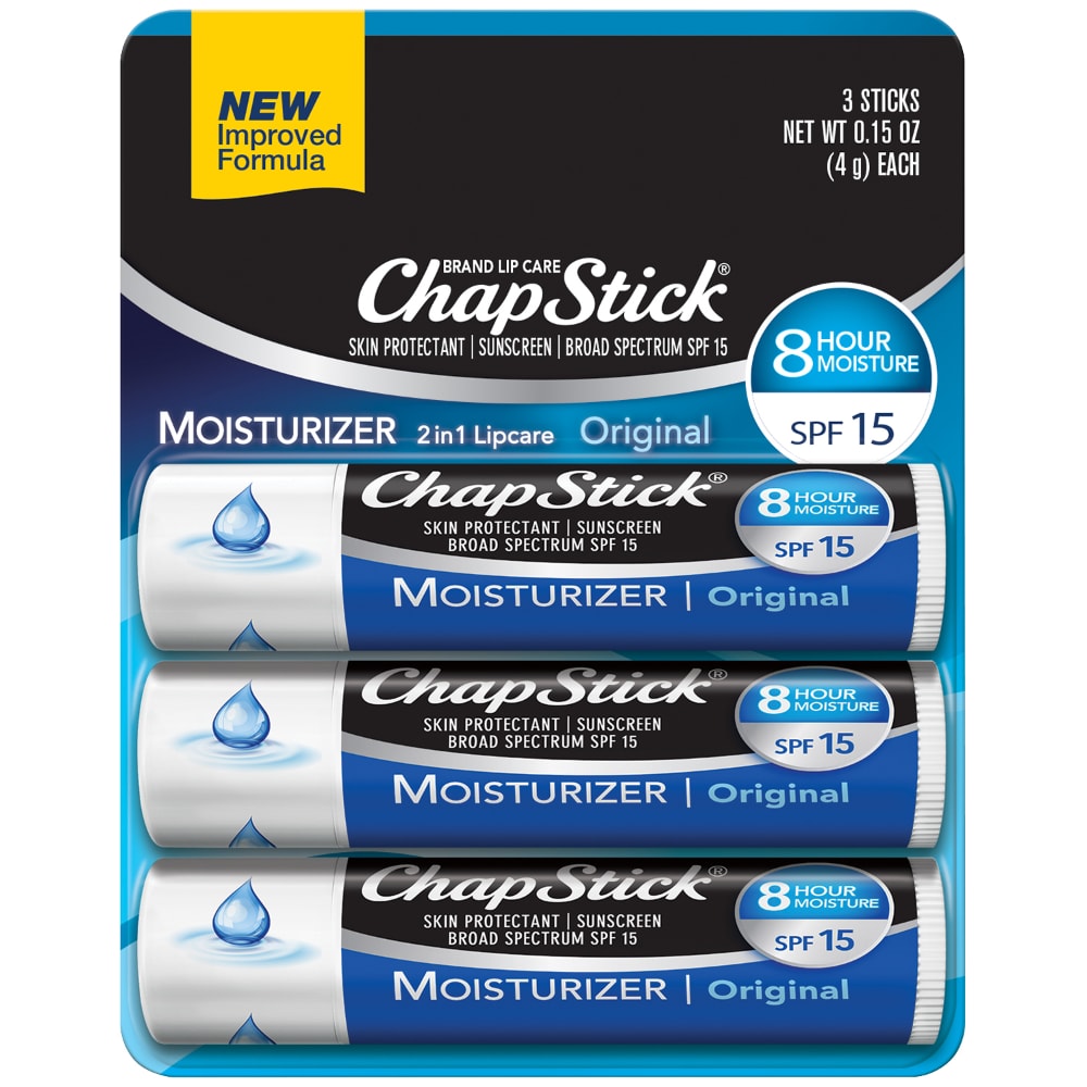 ChapStick® Original Moisturizer Lip Balm SPF 15, 3 ct - City Market