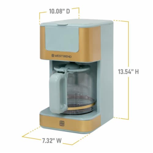 West Bend Timeless 12 Cup Coffee Maker - Blue/Gold, 1 ct - Pay