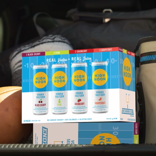High Noon Vodka Hard Seltzer Endzone Variety Pack, 8 cans / 355 mL