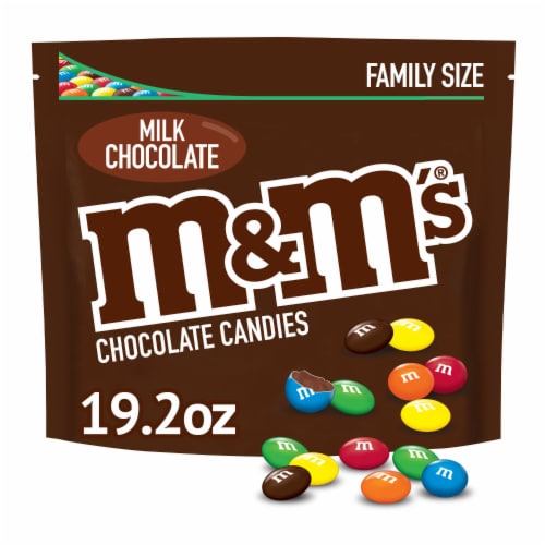 M&M'S Milk Chocolate Candy Family Size Bag, 19.2 oz - Foods Co.