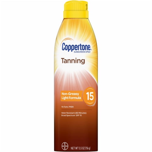 Coppertone Tanning Sunscreen Spray SPF 15, 5.5 fl oz - Gerbes