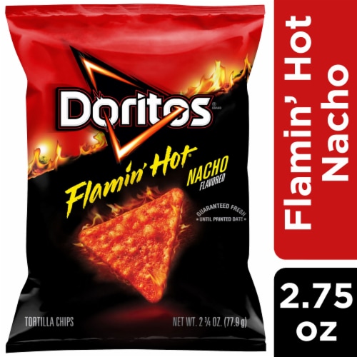Doritos Flavored Tortilla Chips Flamin' Hot Nacho Flavored, 2.75