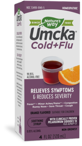 Nature's Way® Umcka Cold + Flu Sugar Free Orange Flavor Syrup, 4