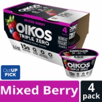 Oikos Triple Zero Cherry High Protein Nonfat Greek Yogurt Cup, 5.3