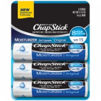 ChapStick® Original Moisturizer Lip Balm SPF 15, 3 ct - City Market