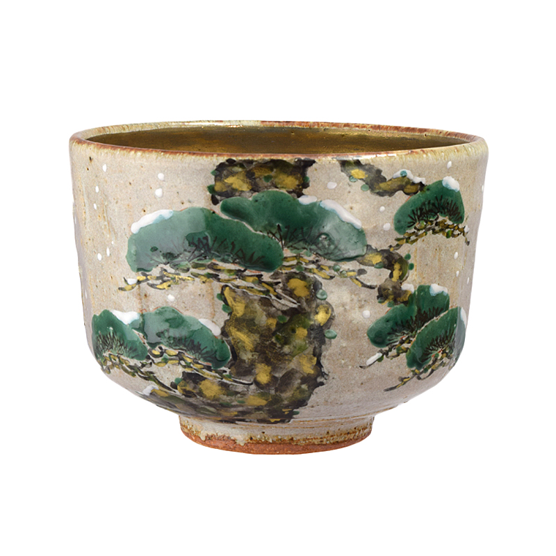 お問合せ】茶碗 灰釉（内金） 雪松 良二作 ［大特価］