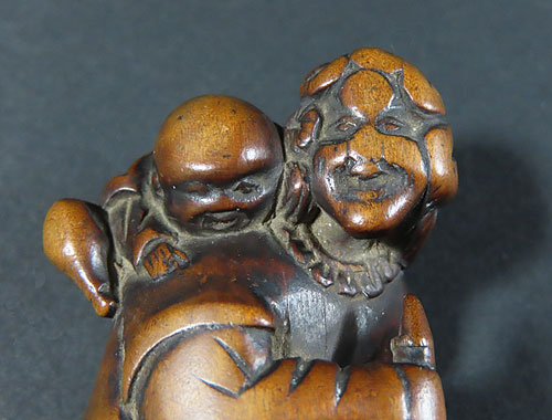 根付 販売・江戸時代 木彫り 韃靼人 | 【骨董品買取】日本全国対応