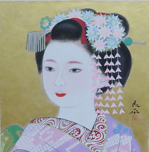 三輪良平「舞妓」額装 | 【骨董品買取】日本全国対応・老舗骨董店の古