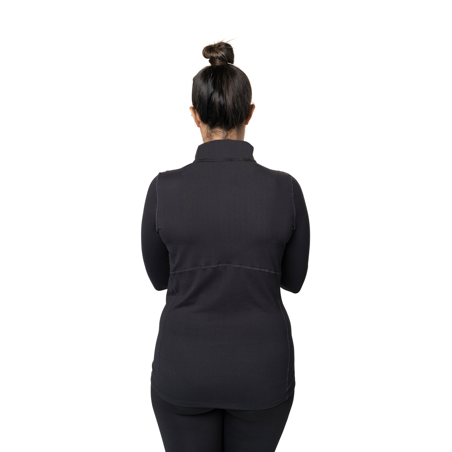 Women's Clima-Tek Zip-T Black: Women's Thermal Base Layer | Hot