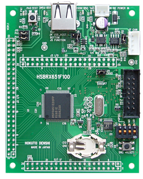 RX651(100ピン)マイコン搭載ボード HSBRX651F100A | 北斗電子