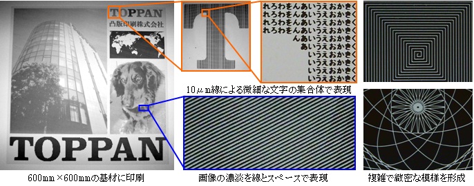 凸版印刷、プリンテッドエレクトロニクス分野での微細印刷技術を確立