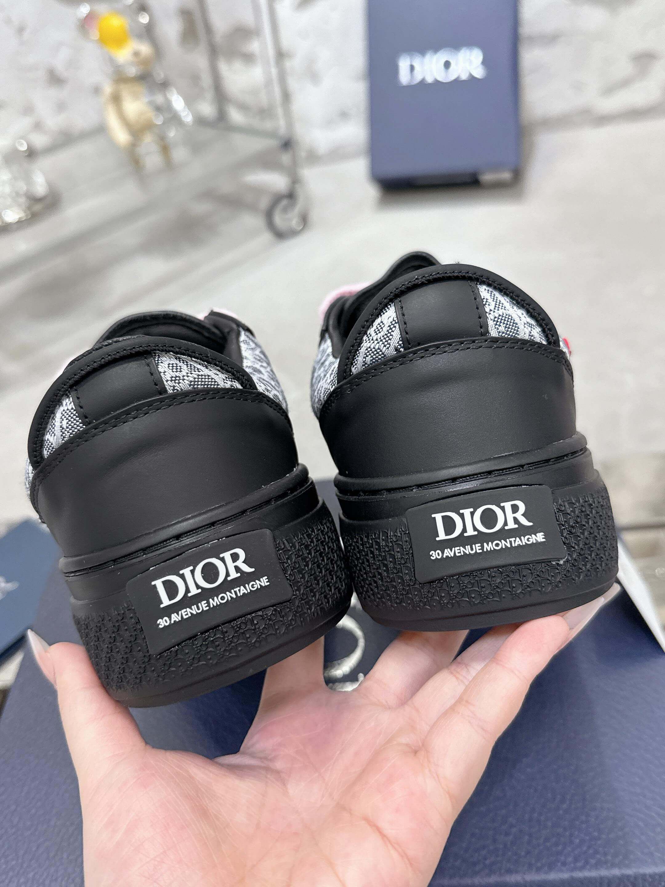 Dior x Kaws - B33 Calfskin & Dior Oblique Canvas Black / Grey Low