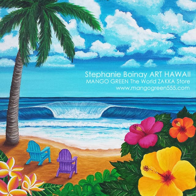 ハワイのビーチの素敵な絵 | ハワイアン雑貨通販ホノルルマート