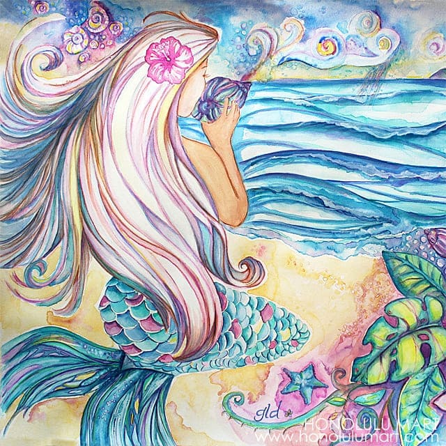 マーメイド・ブリスの絵 | ハワイアン雑貨通販ホノルルマート
