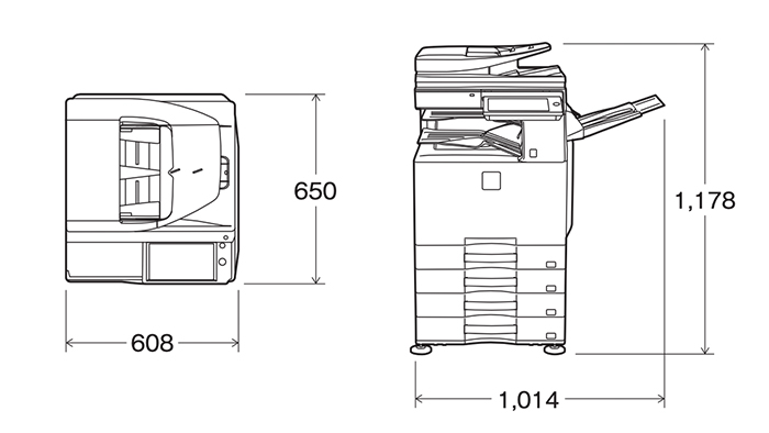 SHARP MX-3631 A3カラー複合機-新品リース